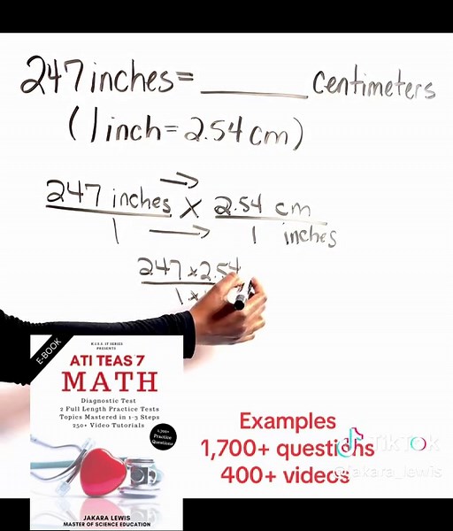 ATI TEAS MATH REVIEW 🥰 #atiteas #teastest #jakaralewismath #fyp #prenursing
