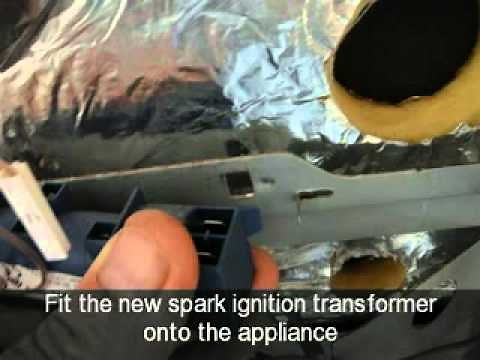 How to change a spark ignition transformer on an Indesit K341G W/G cookers hob