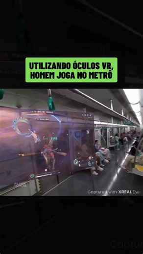 Fluid Game | Gaming News on Instagram: "Utilizando um Óculos VR, @xreal_global mostra que não há locais em que não se possa jogar. #oa #ai #oculus #metaquest"