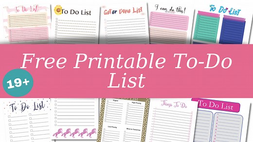 19 Free Printable To-Do List