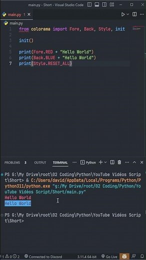 Comment Afficher Du Texte en Couleur en Python #coding #programming #python