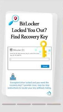 🔑 Lost BitLocker Recovery Key? Here’s How to Find It Fast!#bitlocker #unlock #key