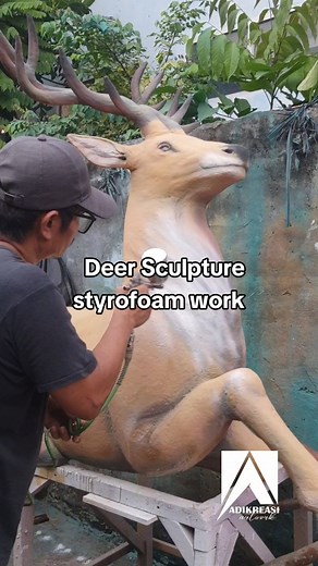 Deer Sculpture: Creative Styrofoam Crafting Techniques
