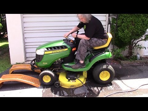 John Deere D105 Deck Wash Port Test