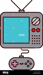 tv with video game control icon vector illustration design Stock Vector Image & Art - Alamy