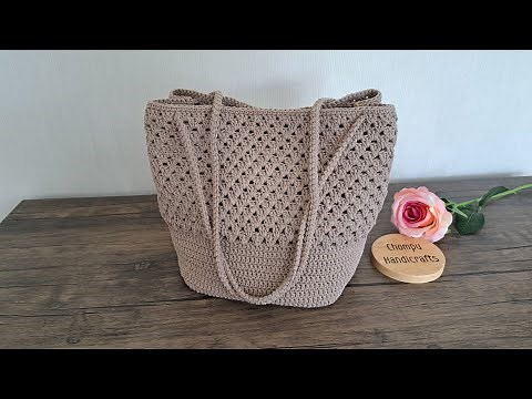DIY Crochet Tote Bag Tutorial | Beginner friendly!