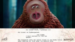 Watch #MissingLink evolve from script to screen in this eye-opening clip that features the fateful and surprising first meeting of Sir Lionel and and Mr. Link! | LAIKA Studios