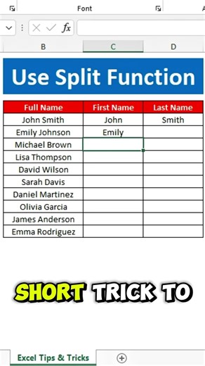Power of Split Function In Excel #exceltips #exceltricks #exceltutorial #msexceltips
