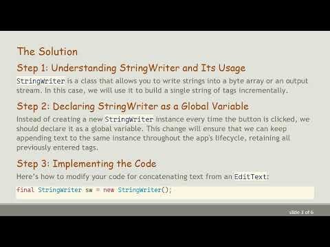 How to Concatenate Text from an EditText in Android