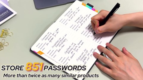 Small Password Keeper Book with Colorful Alphabetical Tabs, Hardcover Password Log-book for Internet Password and Website Address, 4.1"×6.2" Password Notebook for Home Office