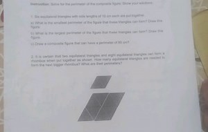 Instruction: Solve for the perimetir of the composte figure. Sh... | Filo