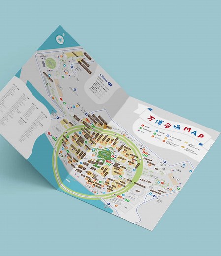 まつい | デザイナー (@matsui.web) - 万博に遊びに行くので、 オリジナルマップを作ってみた🗺️ #デザイン #グラフィック #グラフィックデザイン #万博 #マップ