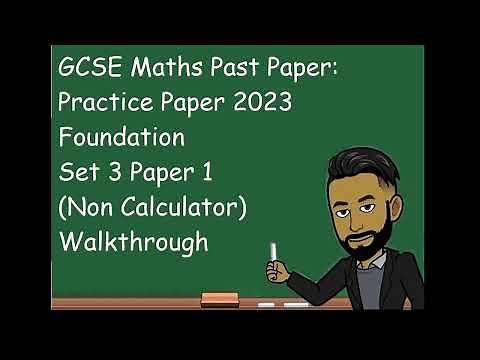 GCSE Maths Practice Paper 2023 Foundation Set 3 Paper 1 (Non Calculator) Walkthrough