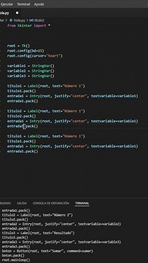 Cómo HACER una CALCULADORA en PYTHON con INTERFAZ GRÁFICA | En Menos de 1 Minuto #SHORTS