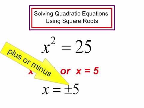 solving quadratic equations using square roots