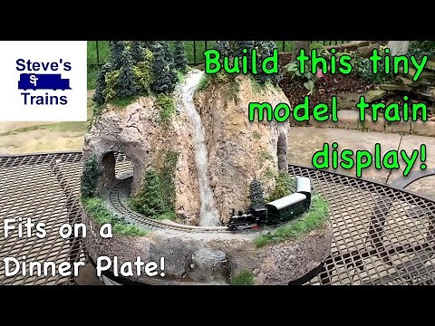 Build a Tiny Model Train Display with a Waterfall!