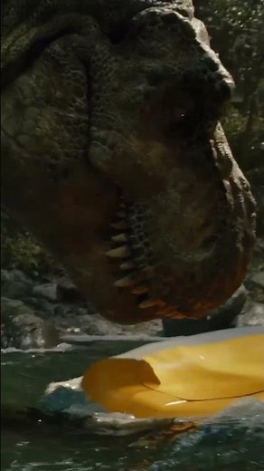 Jurassic World Rebirth | The T. rex Grabs The Raft
