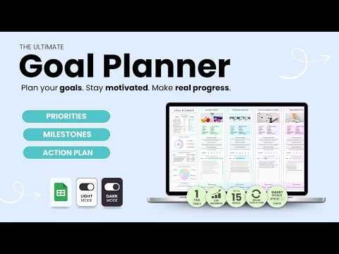 Goal Planner Google Sheets Tutorial