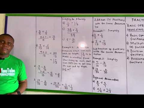 FRACTIONS 2 - Basic Operations Involving Fractions