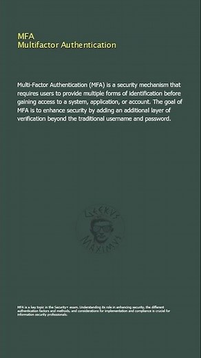 MFA - Multifactor Authentication