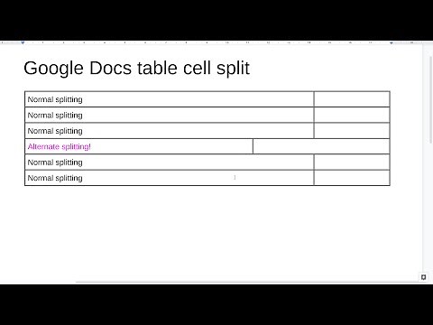 How To REALLY Split Cell in Google Docs tables