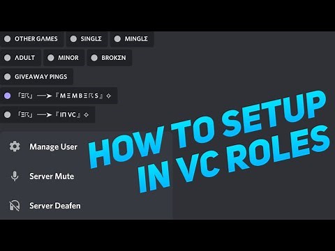 How To Setup IN VC ROLES In Discord | Discord Server Tutorial