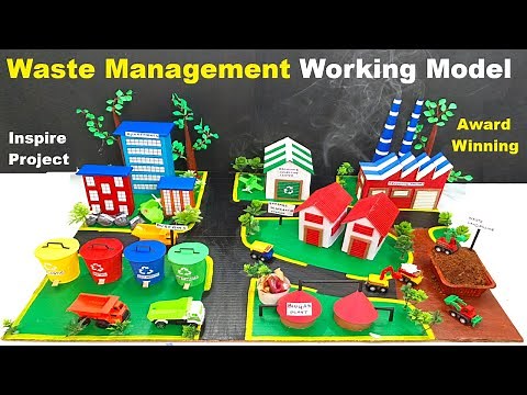 waste management working model for science project exhibition creative | inspire award | howtofunda