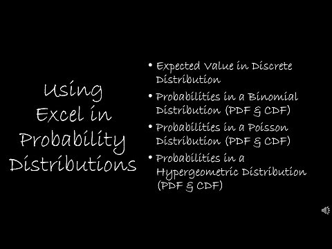 Using Excel in Probability Distributions