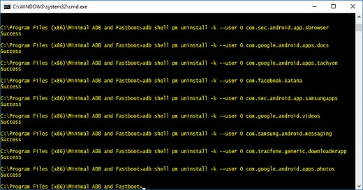 Uninstalling Android Apps via ADB