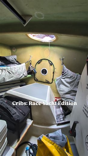 Elizabeth Tucker on Instagram: "Please can we have some appreciation for our awesome onboard reporter (OBR) Alex from @senditco_. Not only has she been filming the whole campaign for us, she occupies the worst spot on the boat...what is normally our sail locker in the bow. The only one not to get seasick despite her bumpy crib, she's also kept us fed and watered while racing...although she didn't really have much of that to do for the first two days. Alex, we love you. Thanks for the endless lau