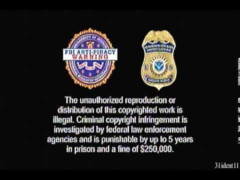 warner home video _ fbi anti-piracy warning with hsi badge _ ipr logo