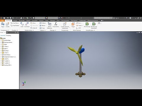 Wind Turbine Design and Simulation - Inventor