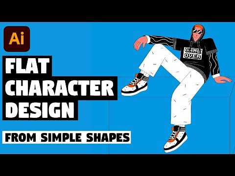 Flat Character Design from Simple Shapes | Illustrator Tutorial