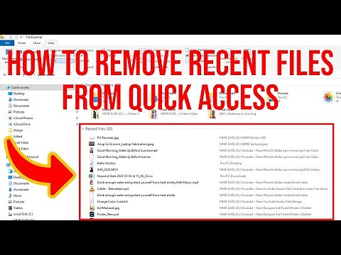 How To Remove Recent Files From Quick Access In Windows 11