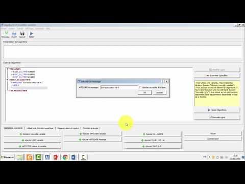 Tutoriel :Ecrire et exécuter un algorithme sous AlgoBox