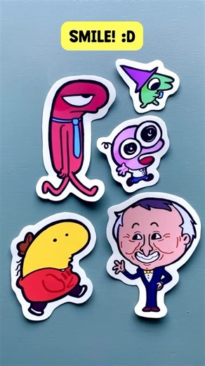 michelle zheng🩸 on Instagram: "smiling friends vinyl sticker set, link in bio!! ✨ its a “commuting to work” set, they’re going to make people SMILEEEEE #smilingfriends #smilingfriendsfanart #stickers #etsyshop"