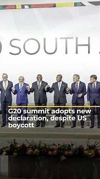 G20 leaders adopt new declaration, even as US boycotts summit | AJ #shorts