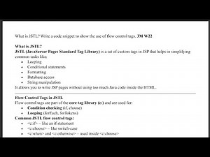 4.6 - JSTL, Types of JSTL Tags & Code - AJP