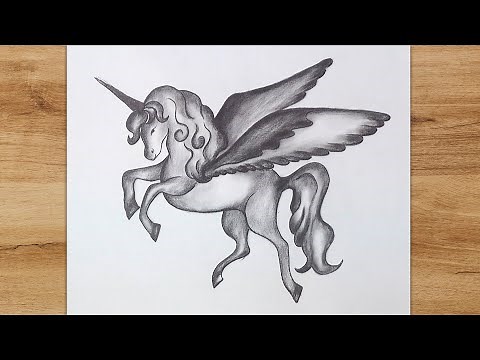 How to draw a unicorn step by step | Pencil Sketch Tutorial