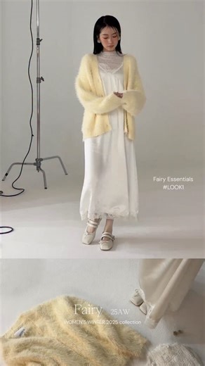 MEIER.Q on Instagram: "FAIRY / A Week of Winter Looks💭 仙女一週冬季穿搭提案🗃️ LOOK1 蓬鬆仿貂毛開襟外套 蕾絲花邊細肩帶洋裝 輕透細摺縐縐小高領上衣 LOOK2 日系凸線條微高領長袖套指上衣 慵懶仿貂毛斜肩背心(附綁帶) 立體剪裁復古絨面長裙 LOOK3 拉克蘭袖包邊單釦毛呢外套 柔弧蕾絲細肩帶背心 高彈坑條壓線長袖上衣 簡約西裝百褶長裙 LOOK4 日系緹花小立領長袖上衣 立體剪裁復古絨面長裙 LOOK5 前開襟綁帶短版針織上衣 彈性配色捲邊喇叭袖上衣 蕾絲波浪微傘擺長裙 LOOK6 彈性配色捲邊喇叭袖上衣 簍空花朵外罩洋裝 立體剪裁復古絨面長裙 Release at 19:00 on December.22"