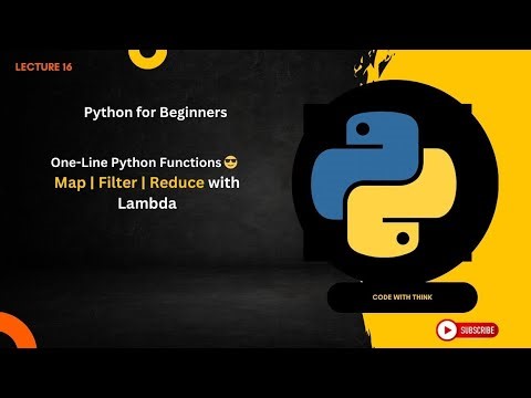Python Lambda Functions Explained for Beginners! Map, Filter, Reduce Explained
