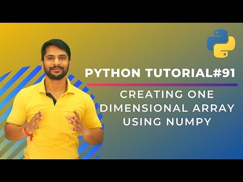Creating One Dimensional Array Using Numpy - In Hindi