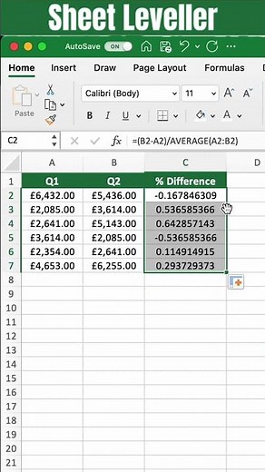 Excel Tips: Calculating Percentage Difference the Easy Way