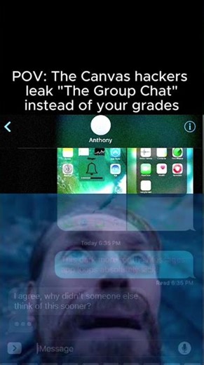 If you know, you know #typography #groupchat #leak #thegroupchat #spongebob #cooked #school #canvas