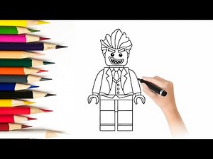 How to Draw LEGO Joker from Batman Movie – Step-by-Step Tutorial l Easy drawing