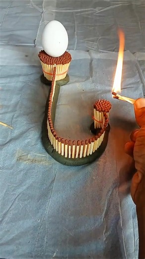 Egg vs Fire Matchstick Experiment 😱🔥 | Crazy Chain Reaction Trick