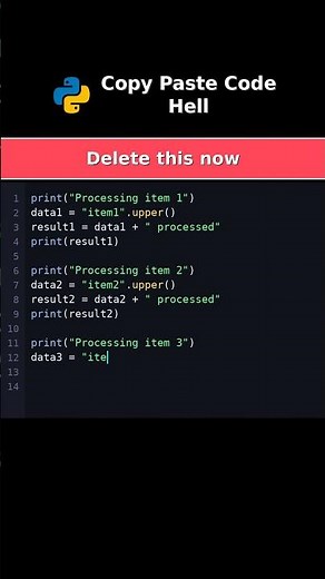 Copy Paste Code Hell #dry