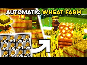 Minecraft 1.19 EASIEST Automatic Wheat Farm - TUTORIAL