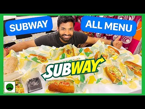 EATING ALL THE MENU AT SUBWAY | VEGGIE PAAJI
