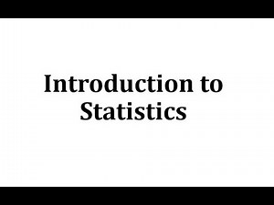 Introduction to Statistics